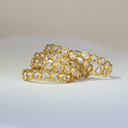 Gold Crystal Stacking Ring - Simone Watson Jewellery