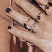 Gold Mixed Stone Cascade Ring - Simone Watson Jewellery
