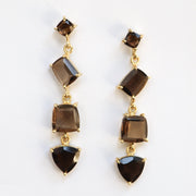 Simone watson Jewellery Beautiful and bold, our cascade drop earrings feature four uniquely cut semiprecious stones that create an eye-catching and unique look 