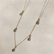 Gold Smokey Quartz Charm Necklace - Simone Watson Jewellery